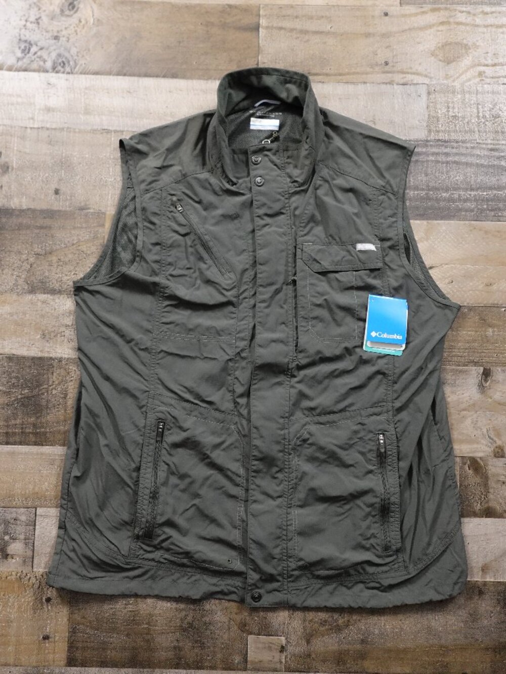 Columbia Silver Ridge Vest Men’s XXL Gray Omni-Shade Hiking Fishing Utility
